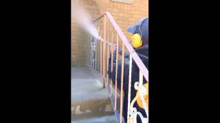 Sandblasting Railings in Chicago DAK ECO BLASTING [upl. by Fredericka157]