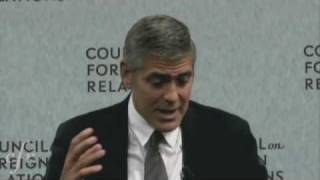 Clooney at CFR Sudan Requires Sustained Work [upl. by Seafowl]