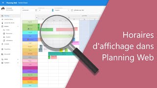 Planning horaire  amélioration de laffichage [upl. by Notrem]