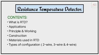 RTD  Resistance Temperature Detector  Temperature Sensors [upl. by Yeldoow]