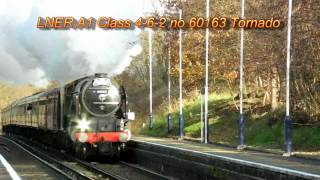 60163 Tornado  Finest Whistle Ever Milford 14122011 [upl. by Airdnaed689]