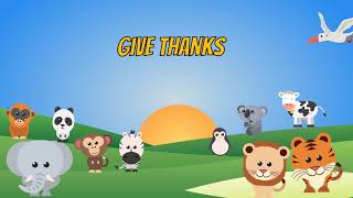 Jane Gabriela Sutedja cover Give Thanks Animation  Bible Songs For Kids and Children with Lyrics [upl. by Nyla109]