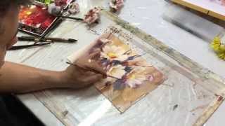 WatercolorAquarela  Demo  Pigment Lifting [upl. by Shelman]