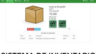 sistema de inventarios php y mysqlCONTROL DE ALMACEN GRATIS [upl. by Rebmit]