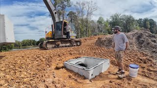 Overflow Work and Got The ARGO STUCK Again 10 Acre Private Fishing Hole PROJECT [upl. by Philbo819]