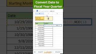 How to convert Date to Fiscal year Quarter in excel [upl. by Azenav]