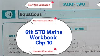 6th STD Maths Workbook Chp 10 Equations OmPrakashrn8hc [upl. by Weiss196]