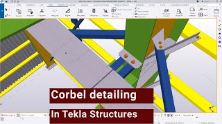 Corbel detailing in Tekla Structures 02 In Tekla Structures [upl. by Idnod]