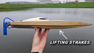 DIY RC boat Is adding lifting strakes an improvement [upl. by Coniah50]