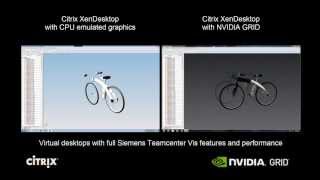 XenDesktop Siemens Teamcenter Visualization CPU Only vs NVIDIA GRID K2 [upl. by Firestone]