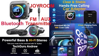 JOYROOM Bluetooth FM Transmitter AUX Car Adapter [upl. by Vladamar]