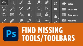 Find Missing Tools In Photoshop  Fix Toolbars and Reset Workspace [upl. by Tine]