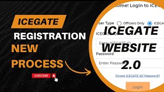 New Process For Icegate Registration  website 20  How To Register AD code at icegate new website [upl. by Nahallac]