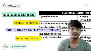 ICD guidelines ll Diabetes mellitus ll cpcexam cpt icd medicalcoding aapc medical [upl. by Paulie]