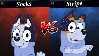 FNF vs Bluey  Socks vs Stripe  Ensuing inst [upl. by Alpheus317]