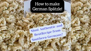 GERMAN SPAETZLE RECIPE  OMAS SPAETZLE RECIPE FROM GERMANY [upl. by Aevin]