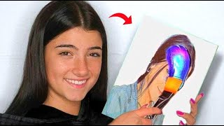 Surprising Charli Damelio with her Portrait DRAWING  🎨🖊️ Satisfying [upl. by Weston]