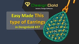 Easy Made This type of Earrings in DesignGold Rhino 3D  Matrix  zbrush27 [upl. by Bekha]