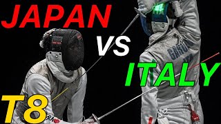 Tokyo 2021 Quarterfinal Japan v Italy  Olympic Fencing  Mens Foil Team Highlights [upl. by Poll]