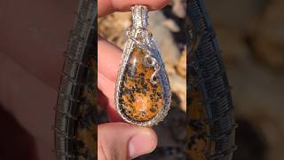 Brazilian Cheetah Agate in Sterling Silver 200 Shipped crystals gemstone handmade agate [upl. by Emyaj]