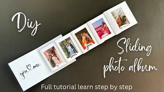 DIY Sliding Photo Album  Full Tutorial Learn Step By Step  Photo Album  Giftideas  Papercrafting [upl. by Ear]