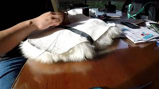 DIY Motorcycle Sheepskin Seat Cover [upl. by Annauqal]