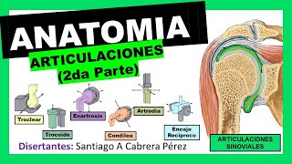 ▌ANATOMÍA ▌ARTROLOGIA 2da Parte ▌ARTICULACIONES SINOVIALES ▌DIARTROSIS Y DIARTROANFIARTROSIS ▌ 💀 [upl. by Atilamrac]