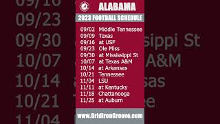 2023 Alabama Crimson Tide Football Schedule [upl. by Ahders]