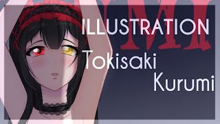 COMMISSION mon ILLUSTRATION de KURUMI TOKISAKI 🕰️✨ [upl. by Jehiah]