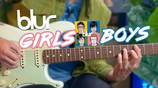 Play Girls amp Boys by Blur  Electric Guitar Tutorial [upl. by Poulter]