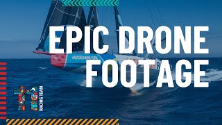 EPIC drone footage of IMOCA Southern Ocean sailing [upl. by Odrareg]