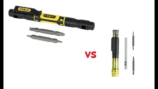 Pocket Screwdriver Comparison  Stanley vs Klein [upl. by Yv]