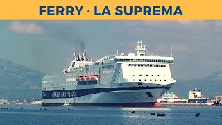 Departure of ferry LA SUPREMA Olbia GNV [upl. by Joung]