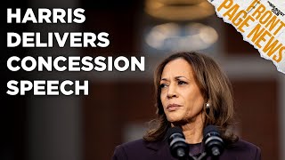 Kamala Harris Delivers Concession Speech After Loss To Trump  More [upl. by Oppen]