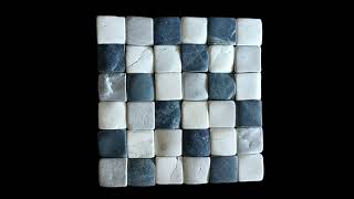 PEBBLE SQUARE COVE 2x2  TOP PEBBLE TILE MARBLE MOSAIC CREATED BY BMGSTONE SHOWER FLOOR AND WALL [upl. by Eveneg]