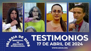 Testimonios 17 de abril de 2024  Iglesia de Dios Ministerial de Jesucristo Internacional IDMJI [upl. by Nosbig]