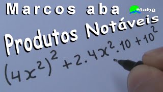 PRODUTOS NOTÁVEIS  O quadrado da soma de dois termos  Aula 04 [upl. by Leviram]