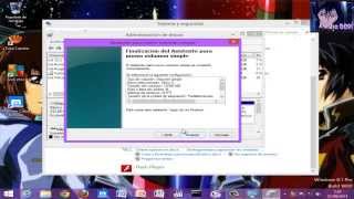 crear particiones de Disco duro en windows 8 y 81 [upl. by Nipsirc]