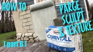 How to PARGE and SCULPT with Rapid Set Cement All Part B [upl. by Mesics]