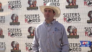 Sisters Rodeo marks Central Oregons Cache Montgomerys debut in professional rodeo [upl. by Eelarac]