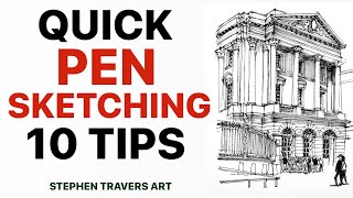 Quick Pen Sketching  10 Tips for Freehand Ink Drawing [upl. by Wampler]