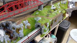 building track modelbaan anlage H0 part 90 c rails trix [upl. by Arlene797]