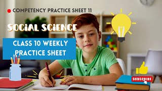 10th Class Social Science weekly practice sheet 11 Competency Based PSEB knowledgejunction [upl. by Huxham]