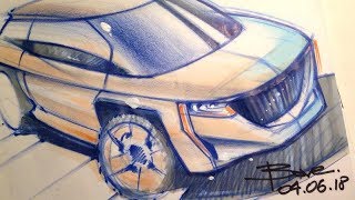 Car Sketching Tutorial P26 [upl. by Pearl]