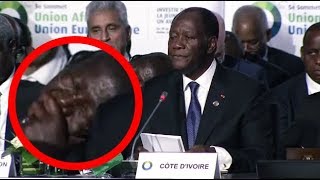 ⛔ Lui il dort pendant le discours du Pésident Ouattara [upl. by Millwater446]