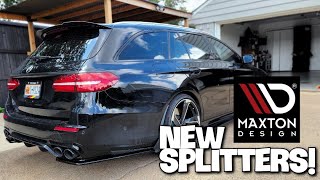 Splitters make you look lower Maxton Design Mercedes E63 rearside splitters installed S213 wagon [upl. by Nnylrebma502]