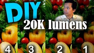 Cheap DIY 20000 lumens projector brightness testing comparsion [upl. by Kravits296]