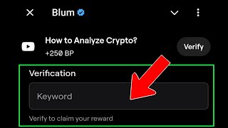 How To Analyze Crypto  Blum YouTube Video Code  Blum How To Analyze Crypto Video Code [upl. by Lebazi30]