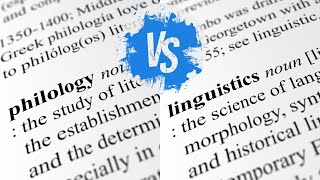 Philology vs Linguistics Whats the difference [upl. by Sirama432]