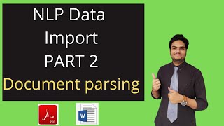 NLP Data Import part 2  Document parsingHow to parse pdf files in PythonDocument parsing Python [upl. by Rellek]